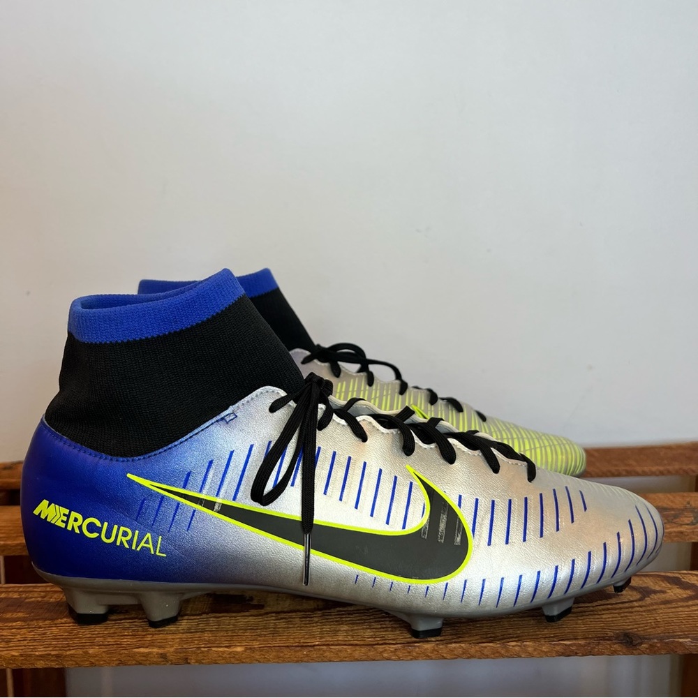 New Nike Mercurial Victory 6 DF FG Blue Chrome Neymar Soccer Cleats Men’s 12.5